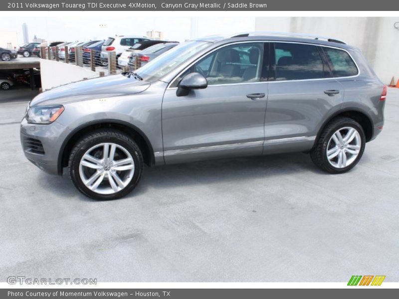 Canyon Gray Metallic / Saddle Brown 2011 Volkswagen Touareg TDI Executive 4XMotion