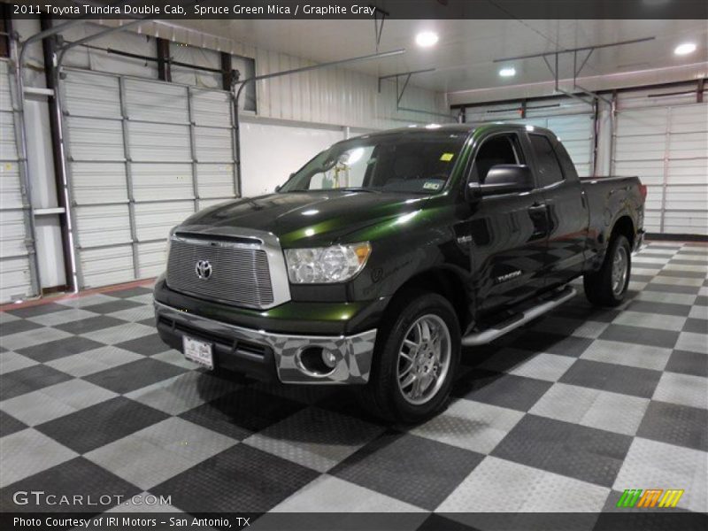 Spruce Green Mica / Graphite Gray 2011 Toyota Tundra Double Cab