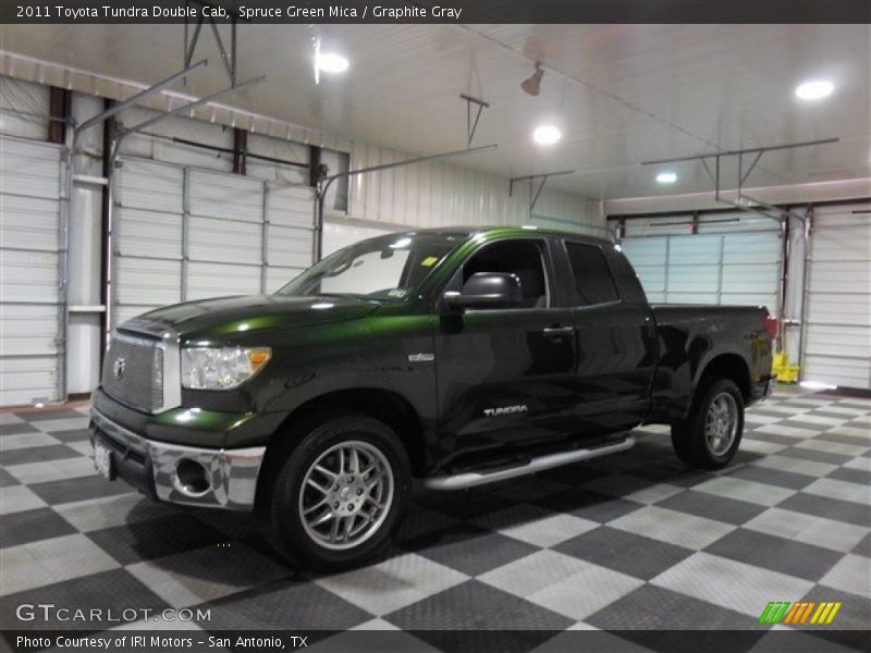 Spruce Green Mica / Graphite Gray 2011 Toyota Tundra Double Cab