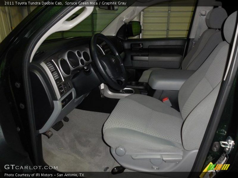 Spruce Green Mica / Graphite Gray 2011 Toyota Tundra Double Cab