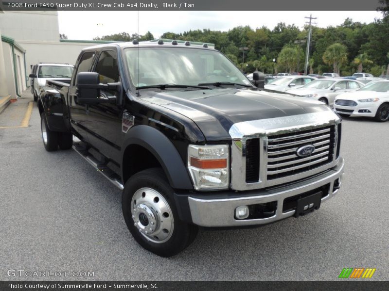 Black / Tan 2008 Ford F450 Super Duty XL Crew Cab 4x4 Dually