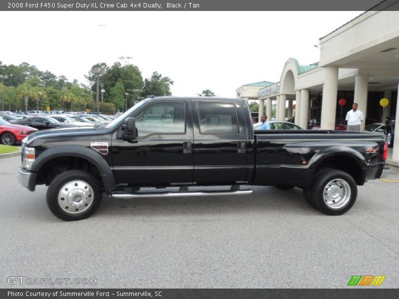 Black / Tan 2008 Ford F450 Super Duty XL Crew Cab 4x4 Dually