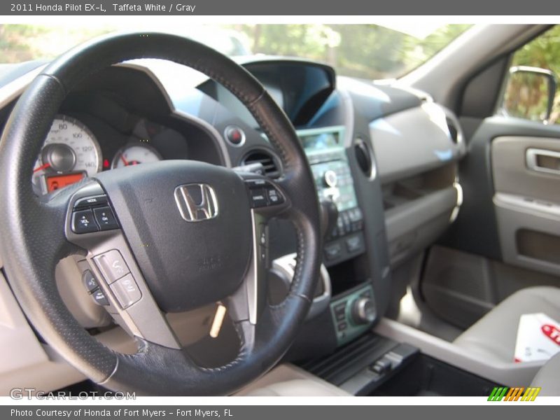 Taffeta White / Gray 2011 Honda Pilot EX-L