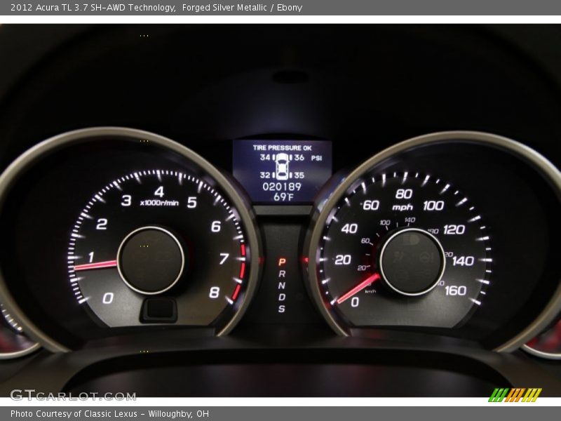 Forged Silver Metallic / Ebony 2012 Acura TL 3.7 SH-AWD Technology