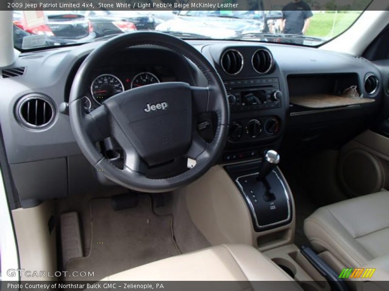 Stone White / Light Pebble Beige McKinley Leather 2009 Jeep Patriot Limited 4x4