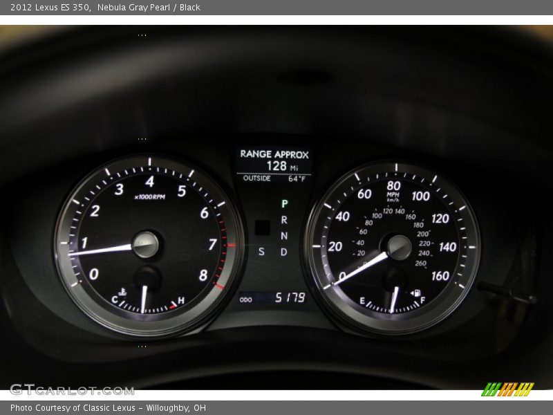 Nebula Gray Pearl / Black 2012 Lexus ES 350