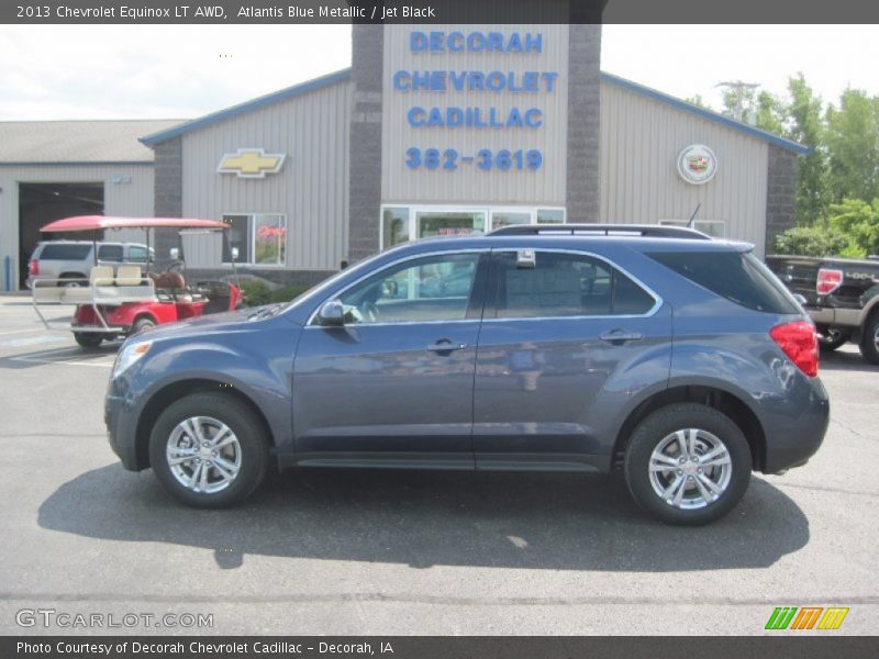 Atlantis Blue Metallic / Jet Black 2013 Chevrolet Equinox LT AWD