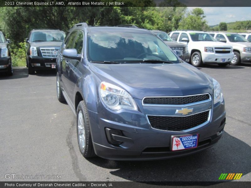 Atlantis Blue Metallic / Jet Black 2013 Chevrolet Equinox LT AWD