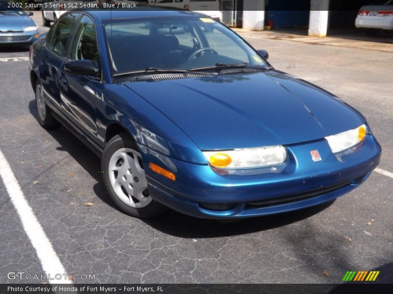 Blue / Black 2002 Saturn S Series SL2 Sedan