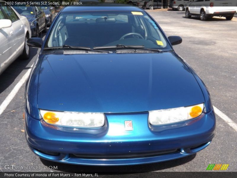 Blue / Black 2002 Saturn S Series SL2 Sedan