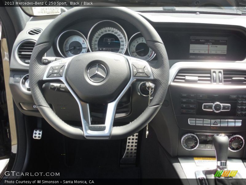 Black / Black 2013 Mercedes-Benz C 250 Sport