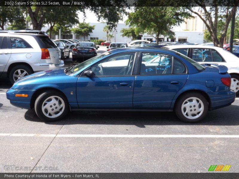 Blue / Black 2002 Saturn S Series SL2 Sedan