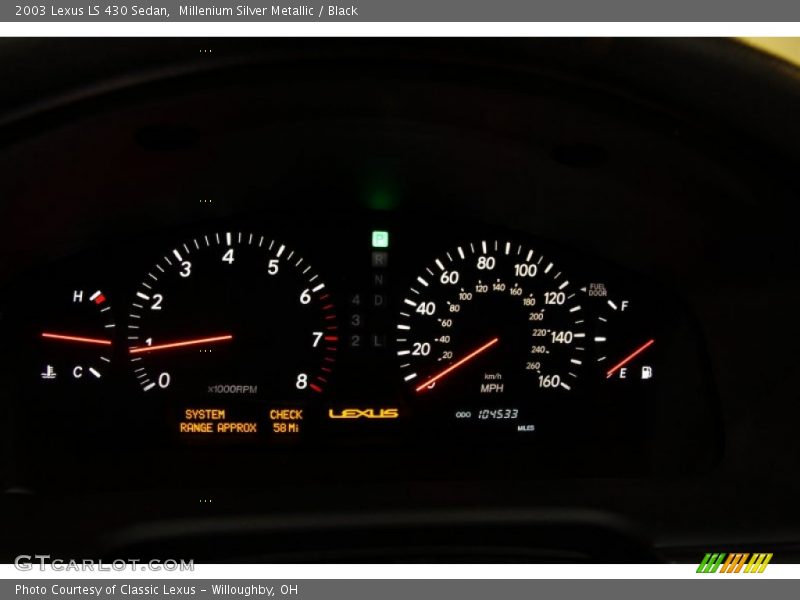 Millenium Silver Metallic / Black 2003 Lexus LS 430 Sedan