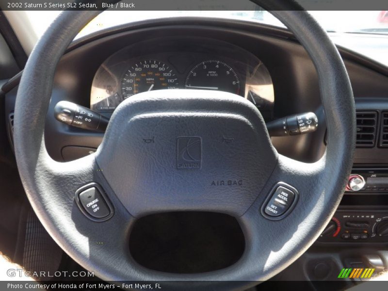 Blue / Black 2002 Saturn S Series SL2 Sedan