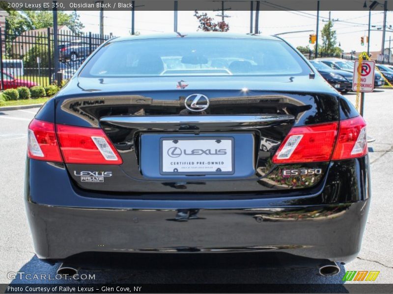 Obsidian Black / Black 2009 Lexus ES 350