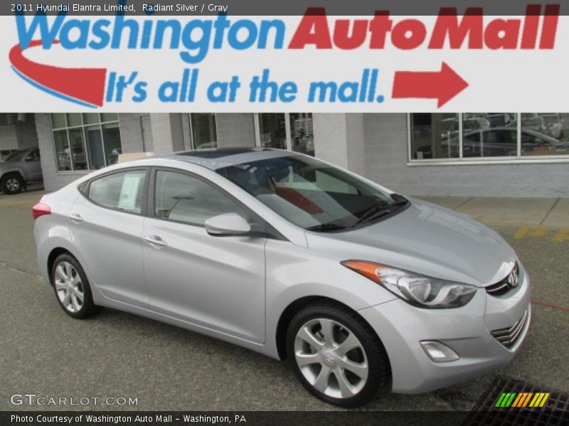Radiant Silver / Gray 2011 Hyundai Elantra Limited