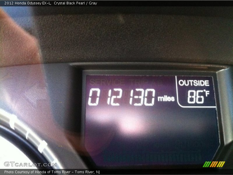 Crystal Black Pearl / Gray 2012 Honda Odyssey EX-L