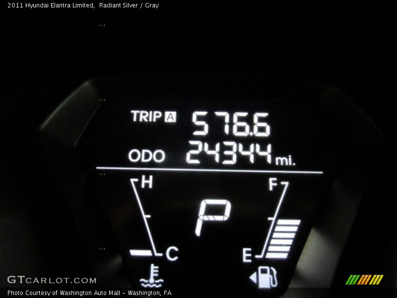 Radiant Silver / Gray 2011 Hyundai Elantra Limited