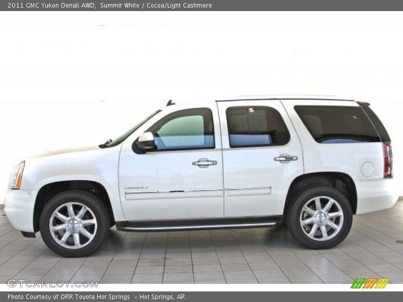Summit White / Cocoa/Light Cashmere 2011 GMC Yukon Denali AWD