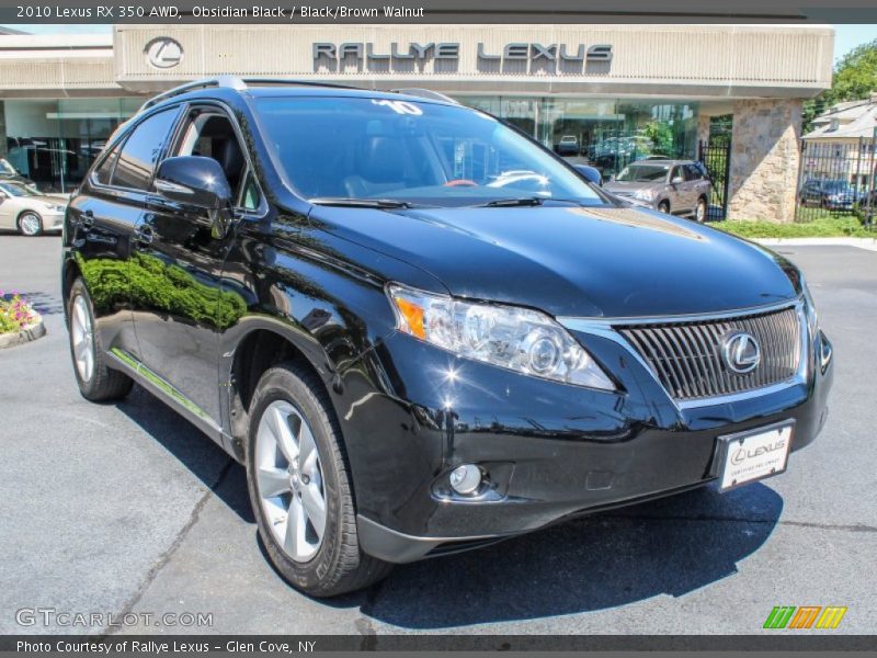 Obsidian Black / Black/Brown Walnut 2010 Lexus RX 350 AWD