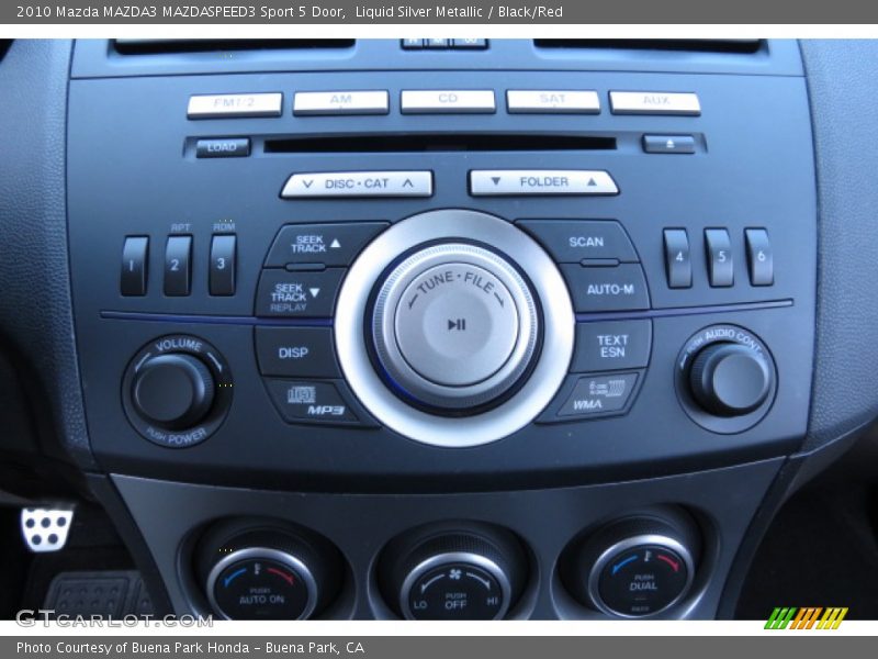 Liquid Silver Metallic / Black/Red 2010 Mazda MAZDA3 MAZDASPEED3 Sport 5 Door