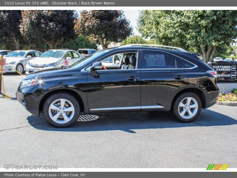 Obsidian Black / Black/Brown Walnut 2010 Lexus RX 350 AWD