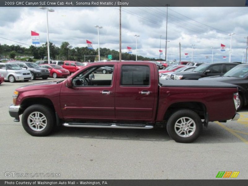 Sonoma Red Metallic / Ebony 2009 GMC Canyon SLE Crew Cab 4x4