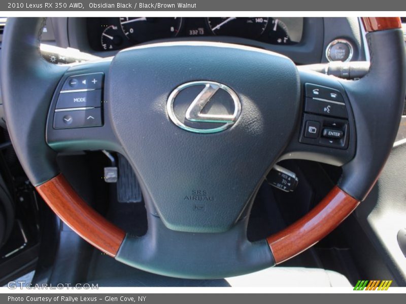 Obsidian Black / Black/Brown Walnut 2010 Lexus RX 350 AWD