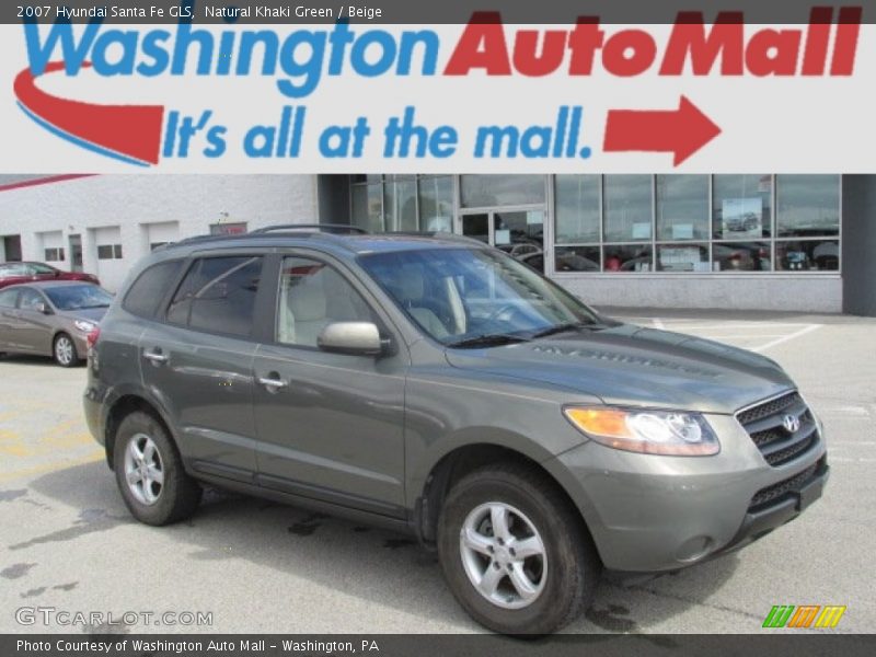 Natural Khaki Green / Beige 2007 Hyundai Santa Fe GLS