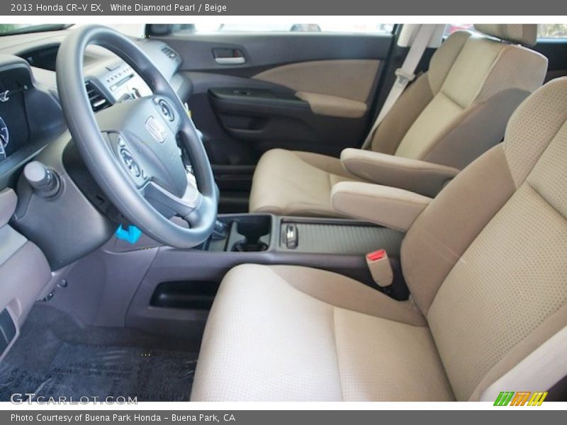 White Diamond Pearl / Beige 2013 Honda CR-V EX