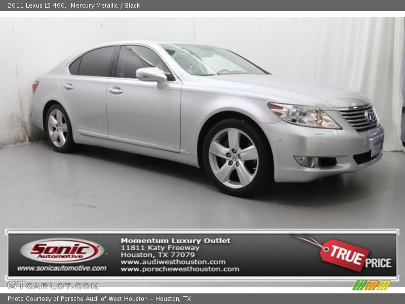 Mercury Metallic / Black 2011 Lexus LS 460