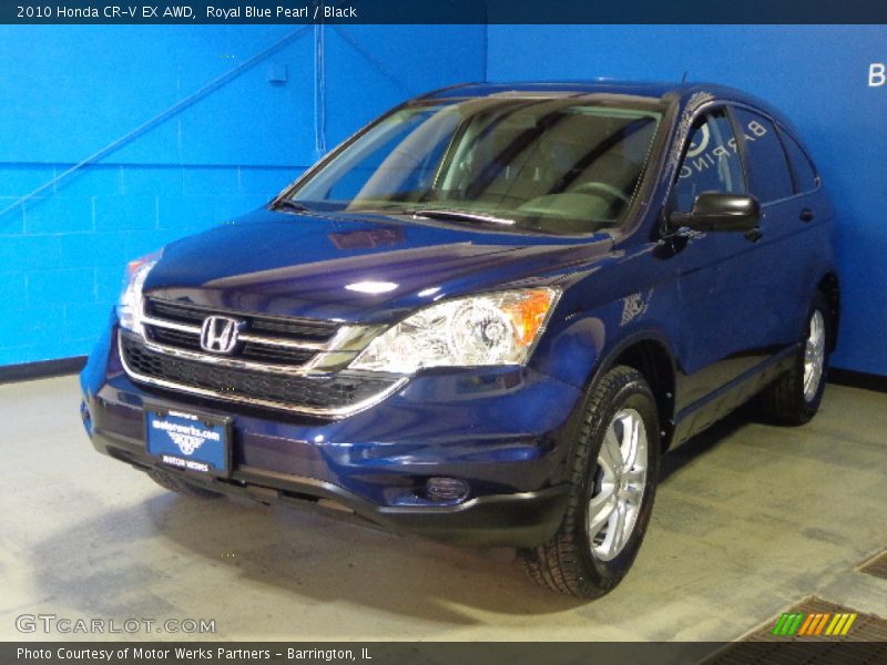 Royal Blue Pearl / Black 2010 Honda CR-V EX AWD