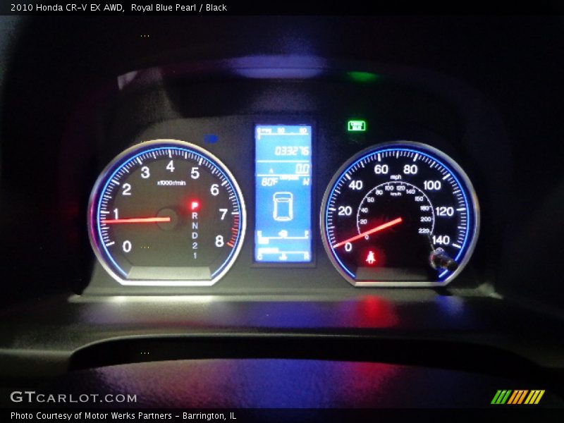 Royal Blue Pearl / Black 2010 Honda CR-V EX AWD