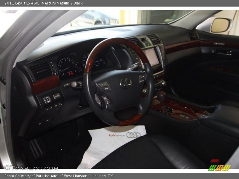 Mercury Metallic / Black 2011 Lexus LS 460