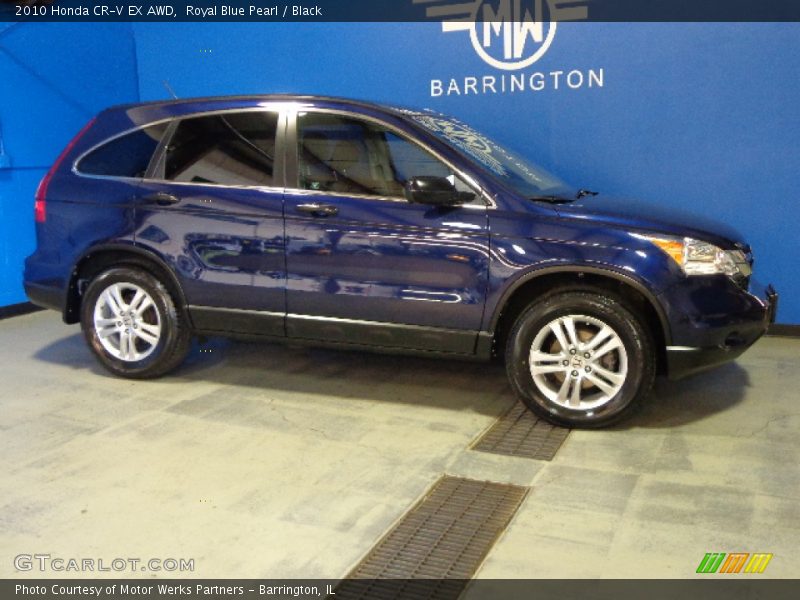 Royal Blue Pearl / Black 2010 Honda CR-V EX AWD