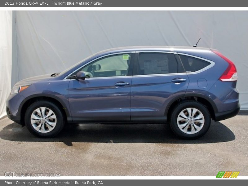 Twilight Blue Metallic / Gray 2013 Honda CR-V EX-L