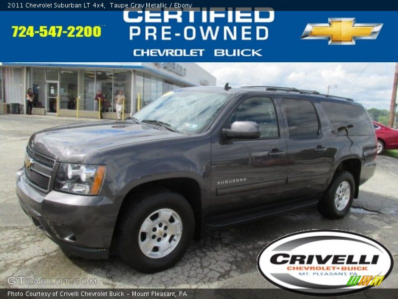 Taupe Gray Metallic / Ebony 2011 Chevrolet Suburban LT 4x4