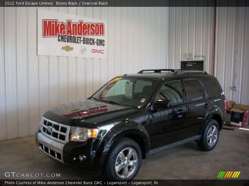 Ebony Black / Charcoal Black 2012 Ford Escape Limited