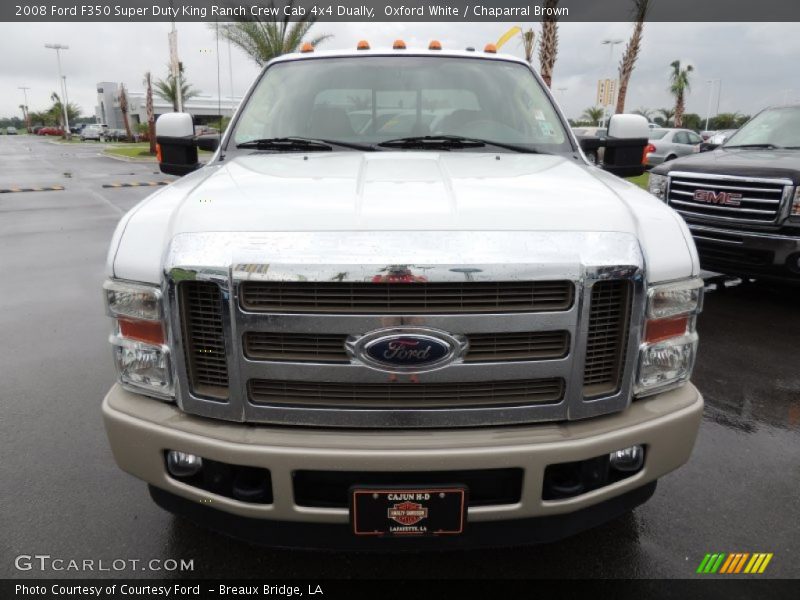 Oxford White / Chaparral Brown 2008 Ford F350 Super Duty King Ranch Crew Cab 4x4 Dually