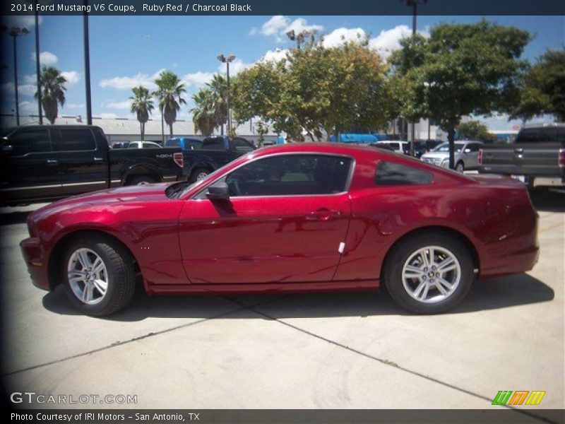Ruby Red / Charcoal Black 2014 Ford Mustang V6 Coupe