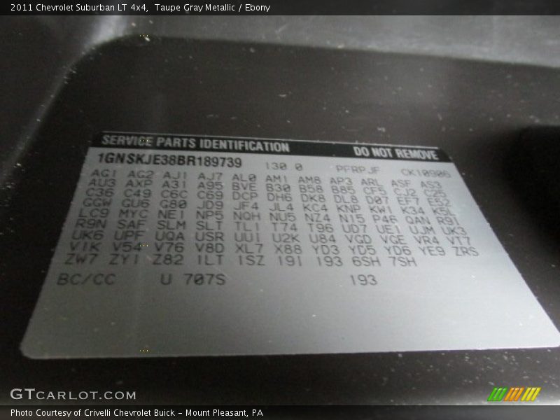 Taupe Gray Metallic / Ebony 2011 Chevrolet Suburban LT 4x4