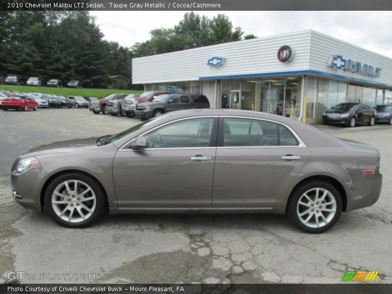 Taupe Gray Metallic / Cocoa/Cashmere 2010 Chevrolet Malibu LTZ Sedan