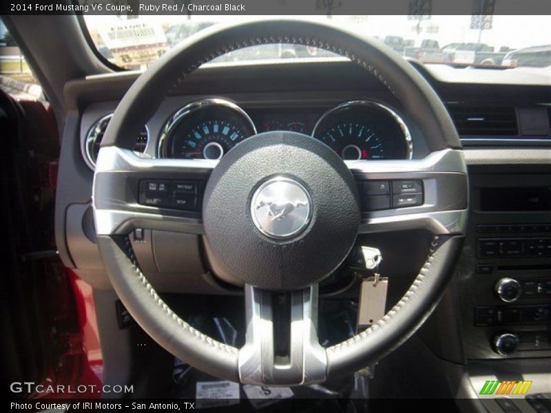 Ruby Red / Charcoal Black 2014 Ford Mustang V6 Coupe
