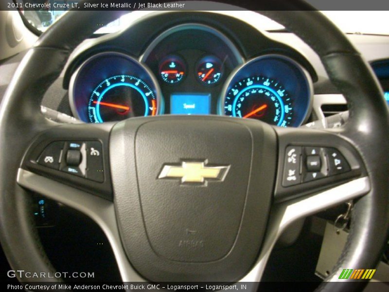 Silver Ice Metallic / Jet Black Leather 2011 Chevrolet Cruze LT