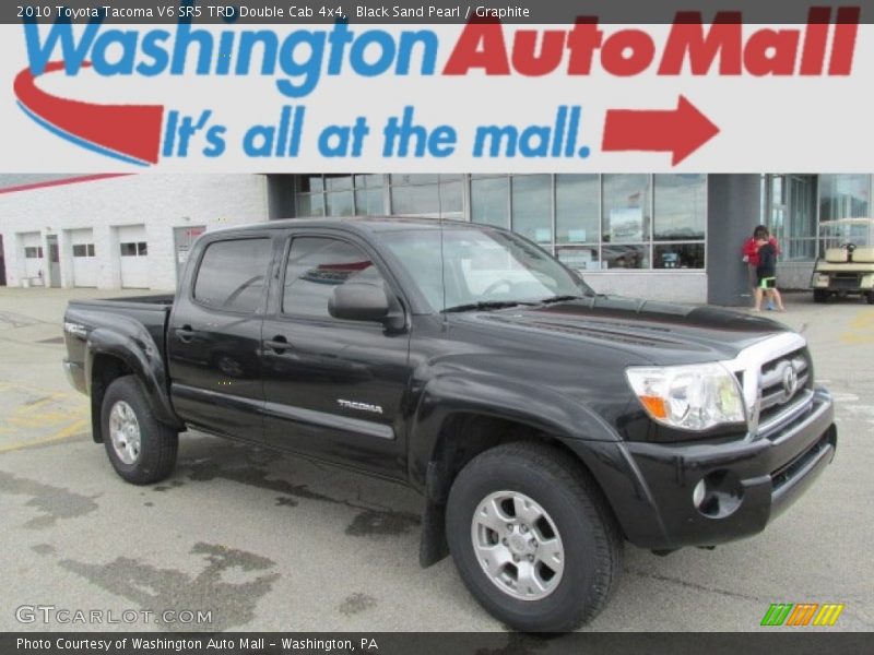 Black Sand Pearl / Graphite 2010 Toyota Tacoma V6 SR5 TRD Double Cab 4x4