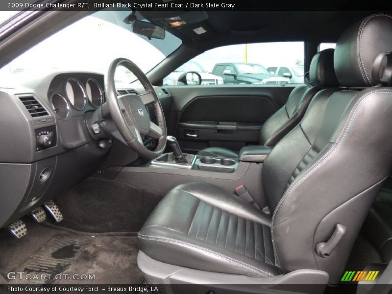 Brilliant Black Crystal Pearl Coat / Dark Slate Gray 2009 Dodge Challenger R/T