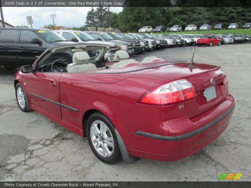 Chili Red Metallic / Slate Gray 2006 Saab 9-3 2.0T Convertible