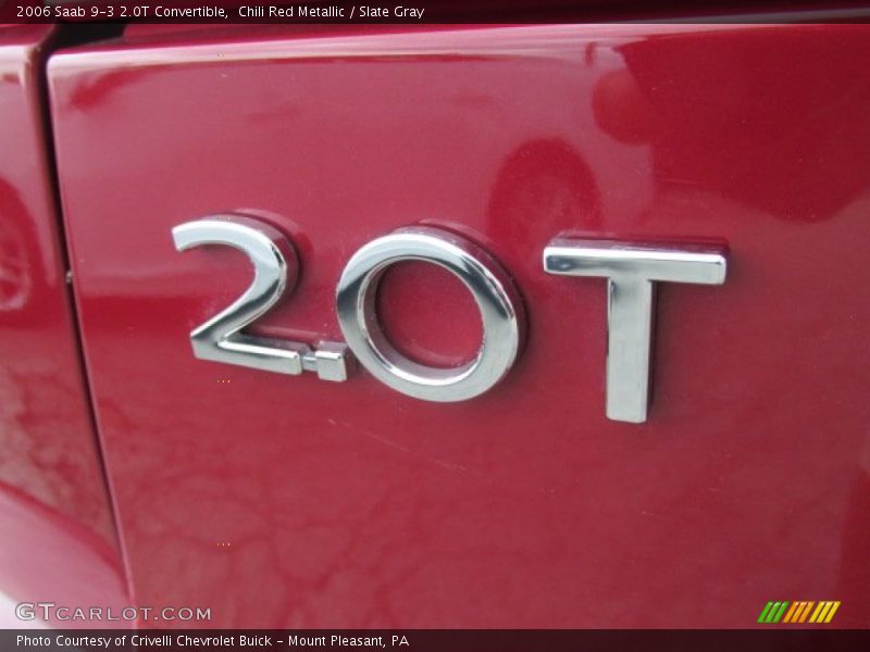 Chili Red Metallic / Slate Gray 2006 Saab 9-3 2.0T Convertible