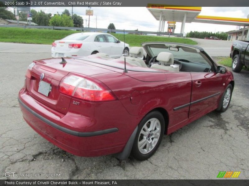 Chili Red Metallic / Slate Gray 2006 Saab 9-3 2.0T Convertible