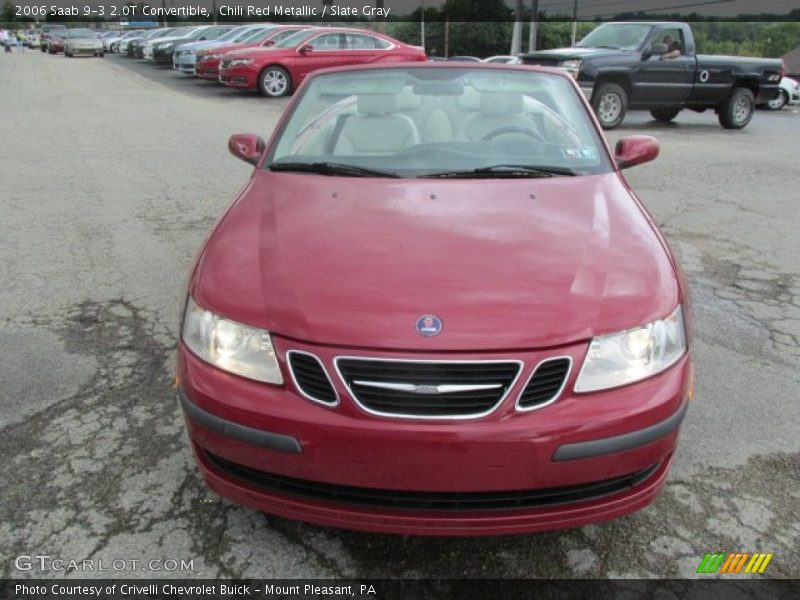 Chili Red Metallic / Slate Gray 2006 Saab 9-3 2.0T Convertible